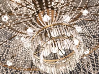 A Close Up Of A Chandelier